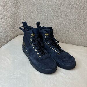 Men's SF AF1 Mid 917753-400 Blue lace up sneaker shoes | Size 10M